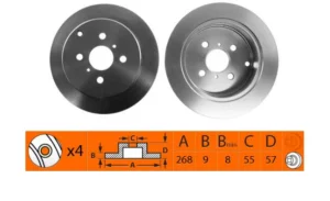 NiBK RN1308 Solid Rear Rotor for BYD F3/L3 (2005–2025)