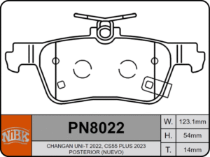 NiBK PN8022 Rear Brake Pads